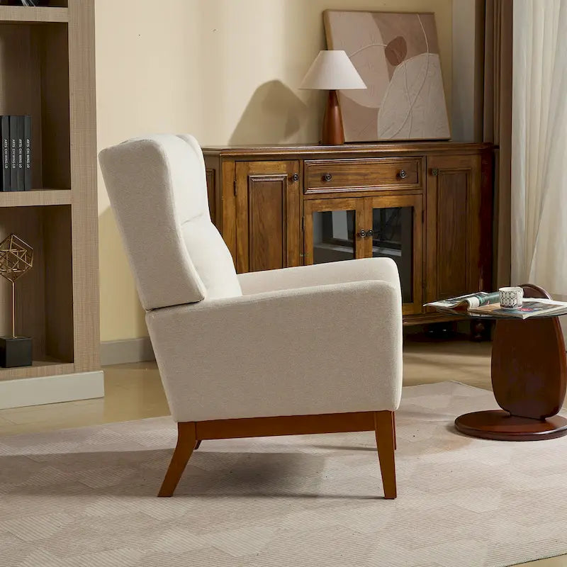 Sillón Acento Giratorio de Respaldo Alto, 1 Asiento, en Color Gris Topo/Beige/Naranja/Carbón