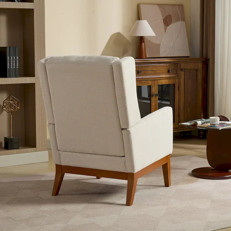 Sillón Acento Giratorio de Respaldo Alto, 1 Asiento, en Color Gris Topo/Beige/Naranja/Carbón