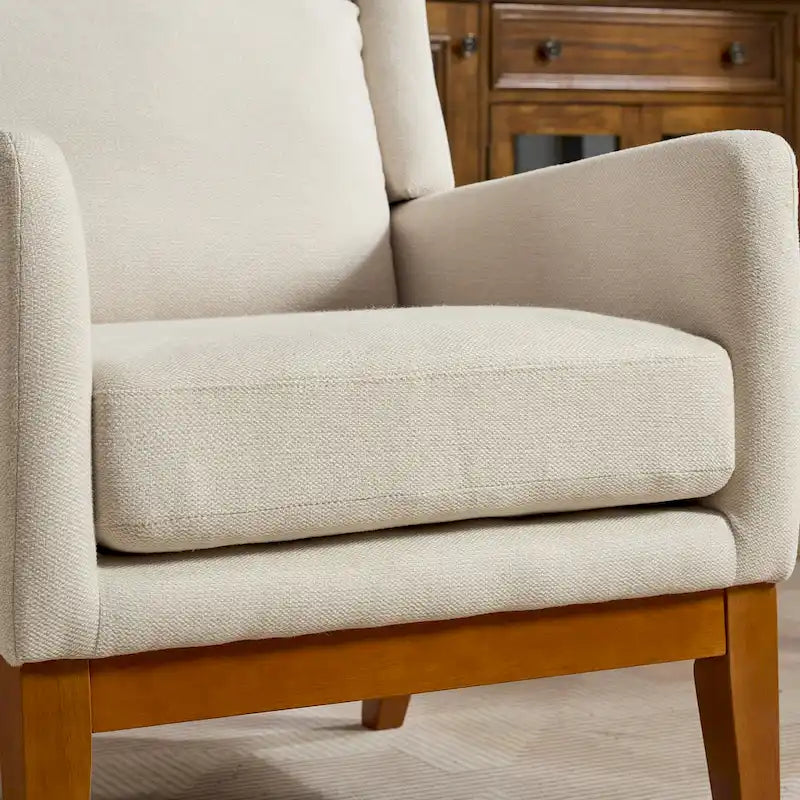 Sillón Acento Giratorio de Respaldo Alto, 1 Asiento, en Color Gris Topo/Beige/Naranja/Carbón