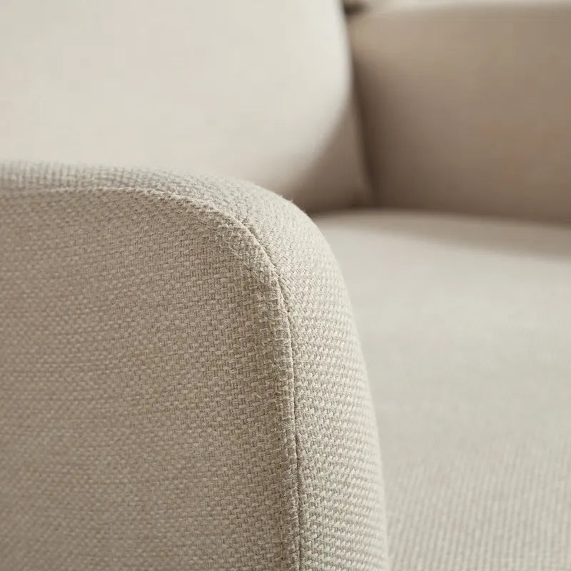 Sillón Acento Giratorio de Respaldo Alto, 1 Asiento, en Color Gris Topo/Beige/Naranja/Carbón