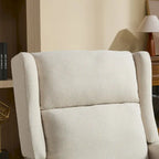 Sillón Acento Giratorio de Respaldo Alto, 1 Asiento, en Color Gris Topo/Beige/Naranja/Carbón