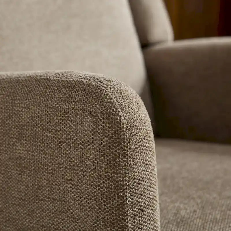 Sillón Acento Giratorio de Respaldo Alto, 1 Asiento, en Color Gris Topo/Beige/Naranja/Carbón