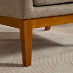 Sillón Acento Giratorio de Respaldo Alto, 1 Asiento, en Color Gris Topo/Beige/Naranja/Carbón