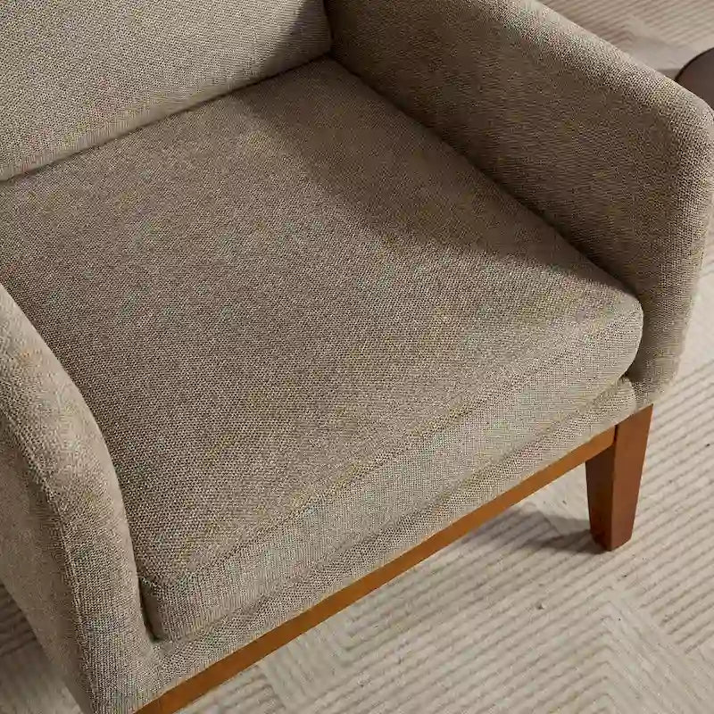 Sillón Acento Giratorio de Respaldo Alto, 1 Asiento, en Color Gris Topo/Beige/Naranja/Carbón
