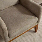 Sillón Acento Giratorio de Respaldo Alto, 1 Asiento, en Color Gris Topo/Beige/Naranja/Carbón