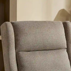 Sillón Acento Giratorio de Respaldo Alto, 1 Asiento, en Color Gris Topo/Beige/Naranja/Carbón