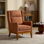 Sillón Acento Giratorio de Respaldo Alto, 1 Asiento, en Color Gris Topo/Beige/Naranja/Carbón