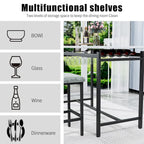 Juego de mesa de bar de 3 piezas gris/negro para 2, mesa rectangular y 2 taburetes tapizados