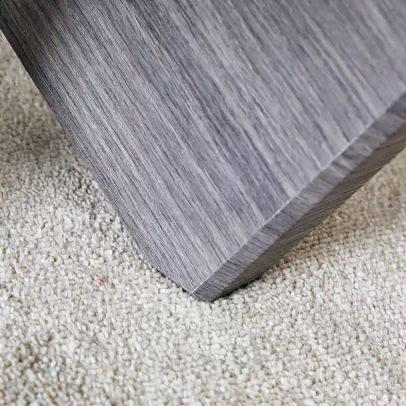 Mesa de centro redonda de 84,8 cm — Gris / Transparente / Blanco, Vidrio templado y MDF, Capacidad para 1