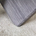 Mesa de centro redonda de 84,8 cm — Gris / Transparente / Blanco, Vidrio templado y MDF, Capacidad para 1