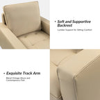 Sillón decorativo de cuero auténtico de mediados de siglo, juego de 2 unidades — Negro / Azul marino / Marrón / Camel / Burdeos / Beige