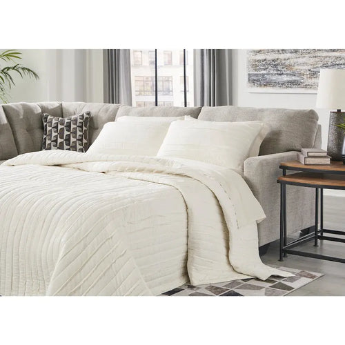 Signature Design by Ashley Mahoney 2-Piece Sleeper Sectional with Chaise - 105 W x 90 D x 37 H