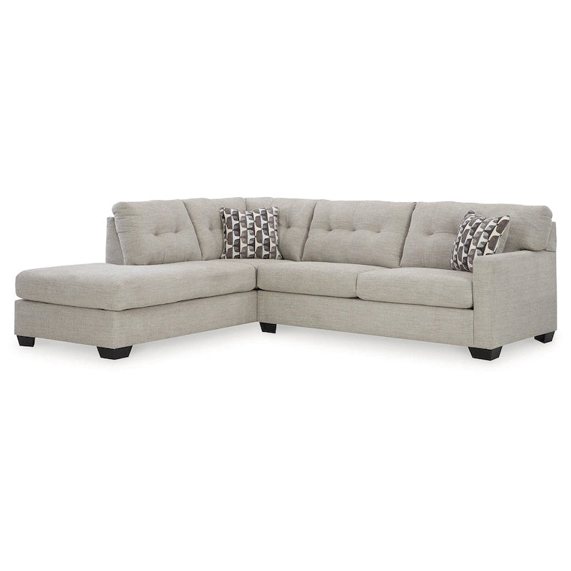 Sofá Seccional Sleeper de 2 piezas con Chaise, reversible izquierda/derecha – Pebble / Chocolate
