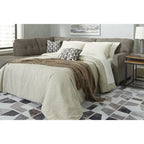 Sofá Seccional Sleeper de 2 piezas con Chaise, reversible izquierda/derecha – Pebble / Chocolate