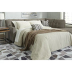 Sofá Seccional Sleeper de 2 piezas con Chaise, reversible izquierda/derecha – Pebble / Chocolate