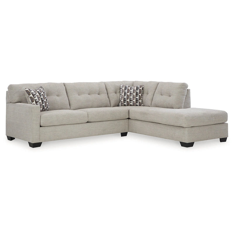 Sofá Seccional Sleeper de 2 piezas con Chaise, reversible izquierda/derecha – Pebble / Chocolate
