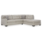Sofá Seccional Sleeper de 2 piezas con Chaise, reversible izquierda/derecha – Pebble / Chocolate