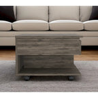 Mesa de centro elevable de madera marrón con cajón, para 1 persona