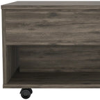 Mesa de centro elevable de madera marrón con cajón, para 1 persona