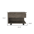 Mesa de centro elevable de madera marrón con cajón, para 1 persona