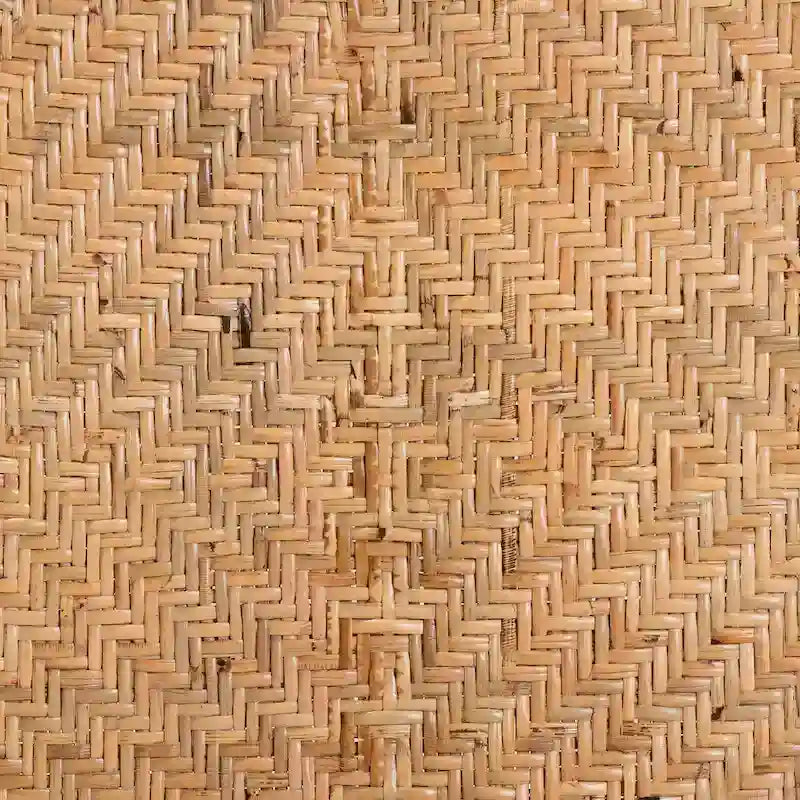 Taburete de bar de ratán natural marrón — Estilo bohemio, altura de barra/mostrador, capacidad para 1 persona
