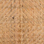 Taburete de bar de ratán natural marrón — Estilo bohemio, altura de barra/mostrador, capacidad para 1 persona