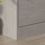 Zapatero con tapa abatible gris/roble, 2 y 3 cajones, capacidad para hasta 14 pares