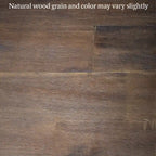Mesa auxiliar de madera de acacia marrón industrial de 2 niveles