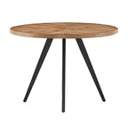 Mesa de comedor redonda roble/gris hierro, asientos para 2-4