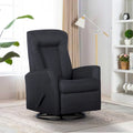 Sillón Reclinable Giratorio Planeador Manual de Tela Gris Oscuro - Asiento Individual