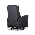 Sillón Reclinable Giratorio Planeador Manual de Tela Gris Oscuro - Asiento Individual