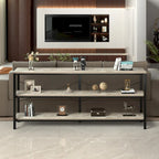 55  Sofa Console Table Narrow Long Console Entryway Table with Storage Shelf TV Stand