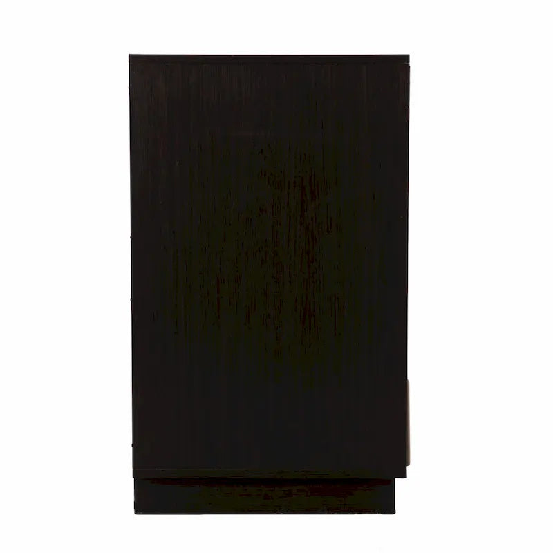 Armario de almacenamiento de 2 puertas con acabado de madera marrón