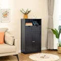 Armario de Almacenamiento de Suelo Gris / Negro / Marrón / Blanco con 2 Puertas, Montaje para 1 Persona