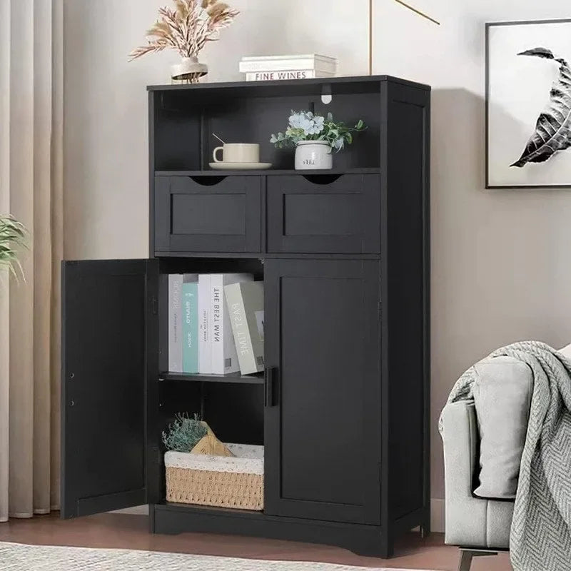 Floor Storage Cabinet with 2 Doors - 11.8 D x 23.6 W x 42.5 H