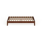 Cama de plataforma de madera de cerezo tamaño matrimonial, 1 persona