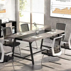 Mesa de Conferencia Rectangular para 6 personas Marrón / Gris / Blanca / Natural — Estilo Industrial