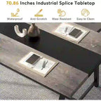 Mesa de Conferencia Rectangular para 6 personas Marrón / Gris / Blanca / Natural — Estilo Industrial