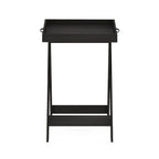 Mesa auxiliar con bandeja superior extraíble — Roble francés / Espresso, 1 persona