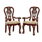 Sillón tradicional Cherry Brown, juego de 2