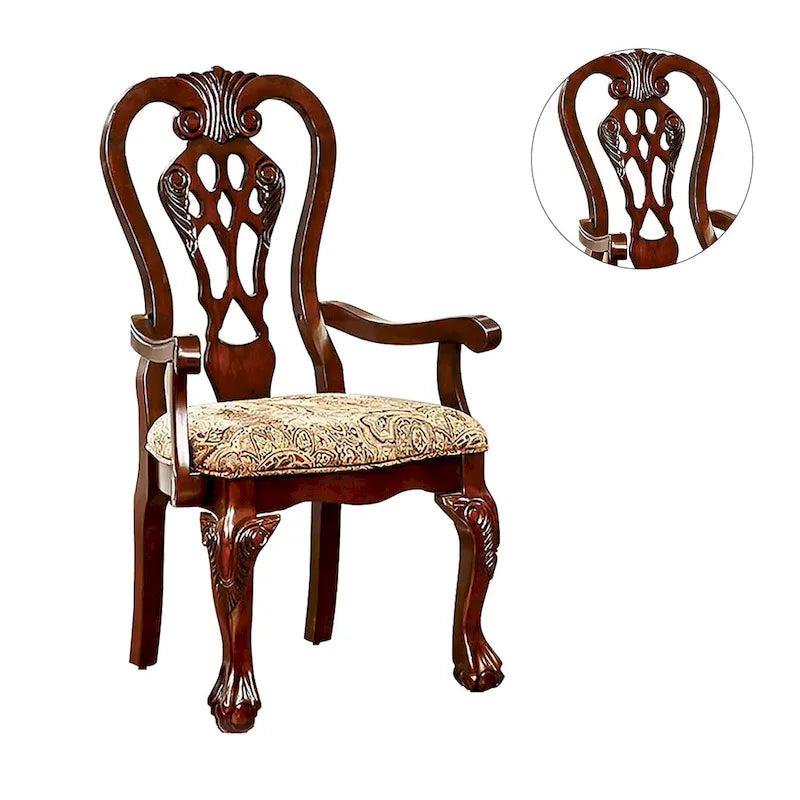 Sillón tradicional Cherry Brown, juego de 2