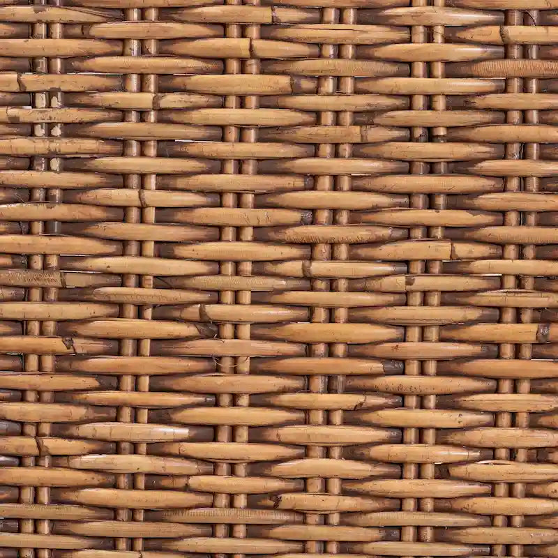 Silla de comedor individual de ratán natural marrón