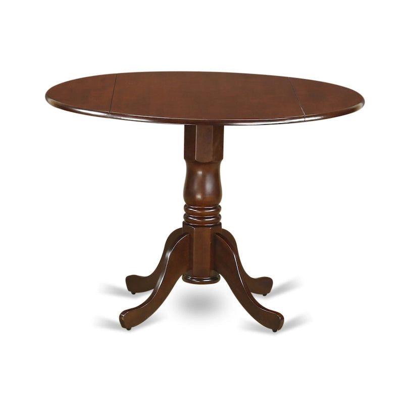 Juego de comedor redondo de caoba, 3 piezas, 3 asientos