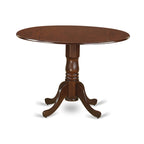 Juego de comedor redondo de caoba, 3 piezas, 3 asientos