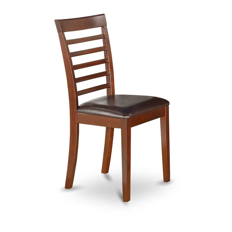 Juego de comedor redondo de caoba, 3 piezas, 3 asientos