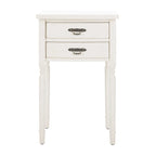 Mesa auxiliar estilo rústico francés, abedul blanco / verde polvoriento / cerceta — 1 persona