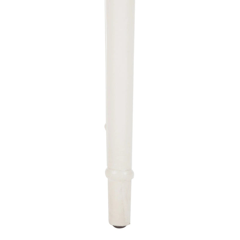 Mesa auxiliar estilo rústico francés, abedul blanco / verde polvoriento / cerceta — 1 persona