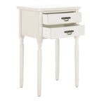 Mesa auxiliar estilo rústico francés, abedul blanco / verde polvoriento / cerceta — 1 persona