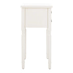 Mesa auxiliar estilo rústico francés, abedul blanco / verde polvoriento / cerceta — 1 persona
