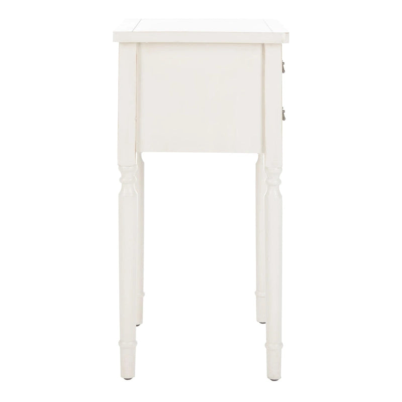 Mesa auxiliar estilo rústico francés, abedul blanco / verde polvoriento / cerceta — 1 persona